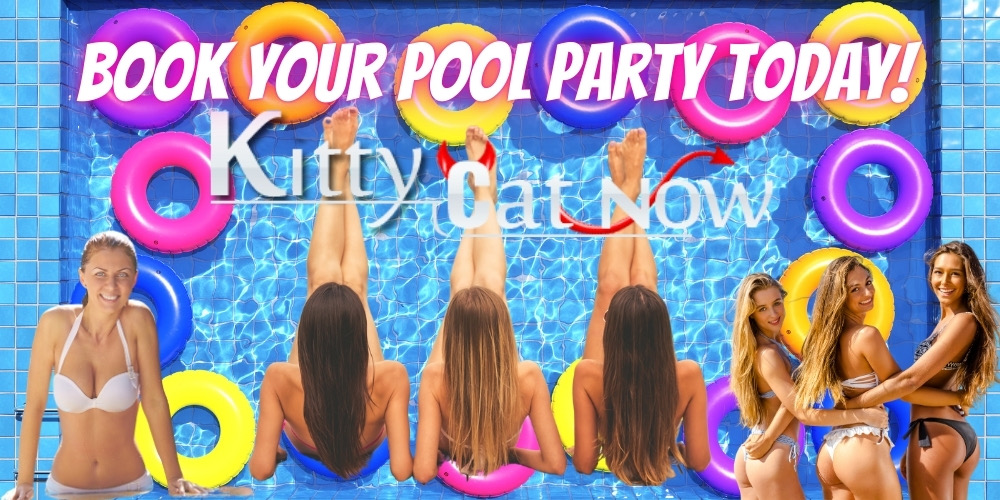 Book your pool party today -Kitty Cat Now Tampa